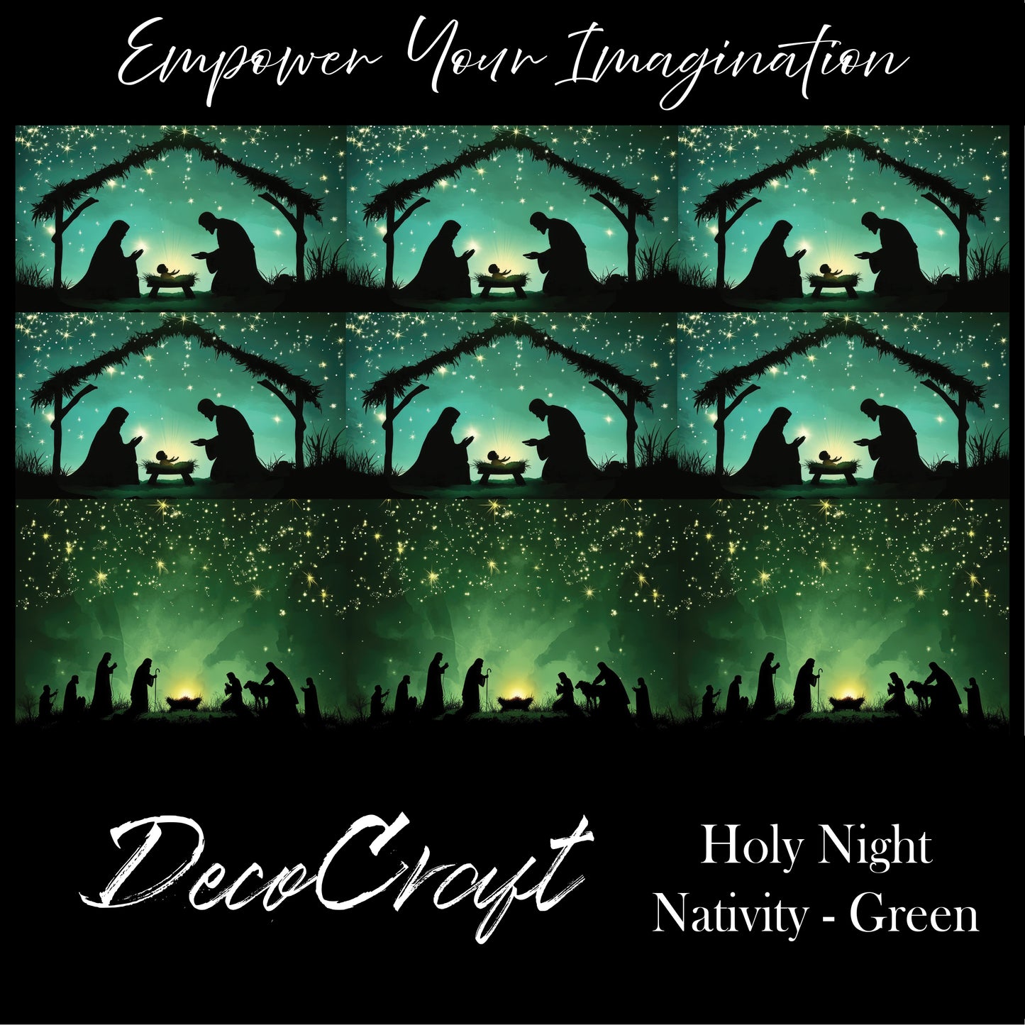 DecoCraft - Christmas - Nativity Green