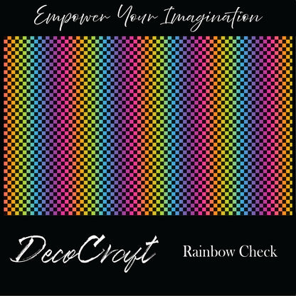 DecoCraft - Checkerboard - Rainbow Check