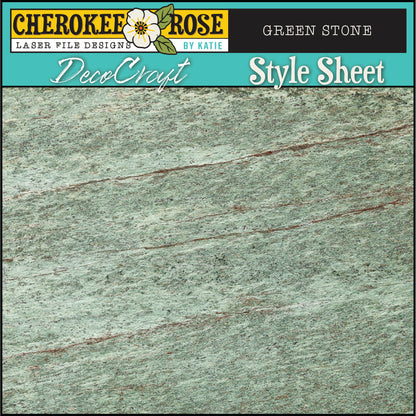 DecoCraft - Cherokee Rose - Style Sheet - Green Stone