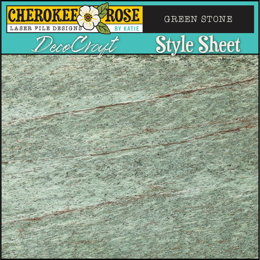 DecoCraft - Cherokee Rose - Style Sheet - Green Stone
