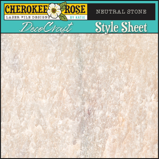 DecoCraft - Cherokee Rose - Style Sheet - Neutral Stone