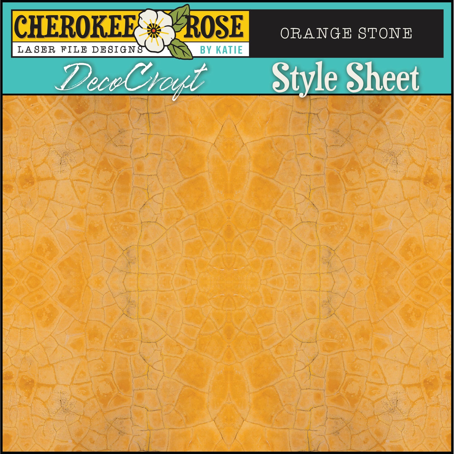 DecoCraft - Cherokee Rose - Style Sheet - Orange Stone