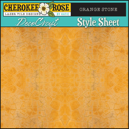 DecoCraft - Cherokee Rose - Style Sheet - Orange Stone