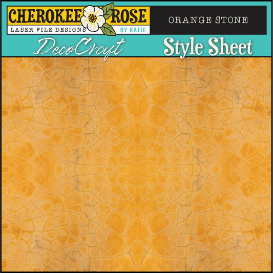 DecoCraft - Cherokee Rose - Style Sheet - Orange Stone