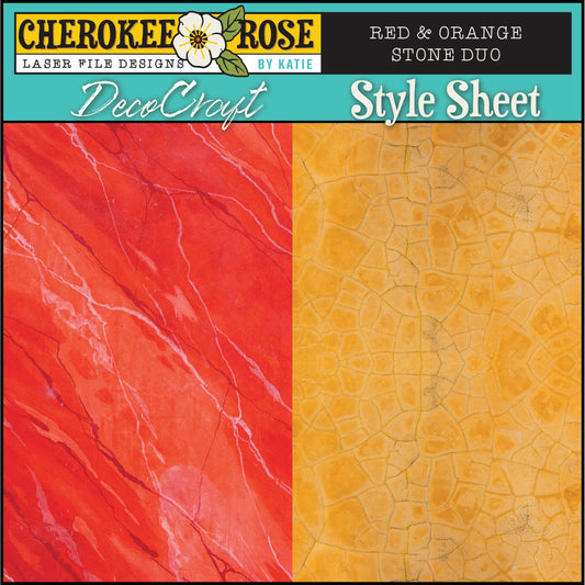 DecoCraft - Cherokee Rose - Style Sheet - Red & Orange Stone Duo