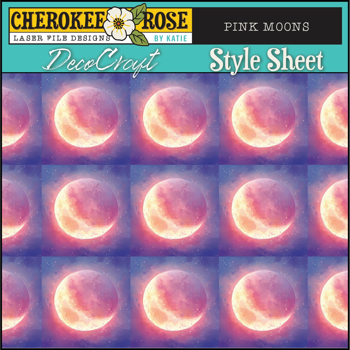 DecoCraft - Cherokee Rose - Style Sheet - Pink Moons
