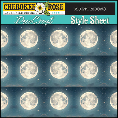 DecoCraft - Cherokee Rose - Style Sheet - Multi Moons