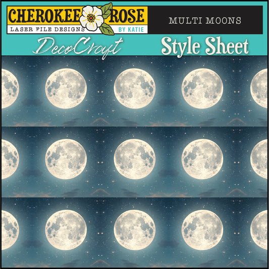 DecoCraft - Cherokee Rose - Style Sheet - Multi Moons