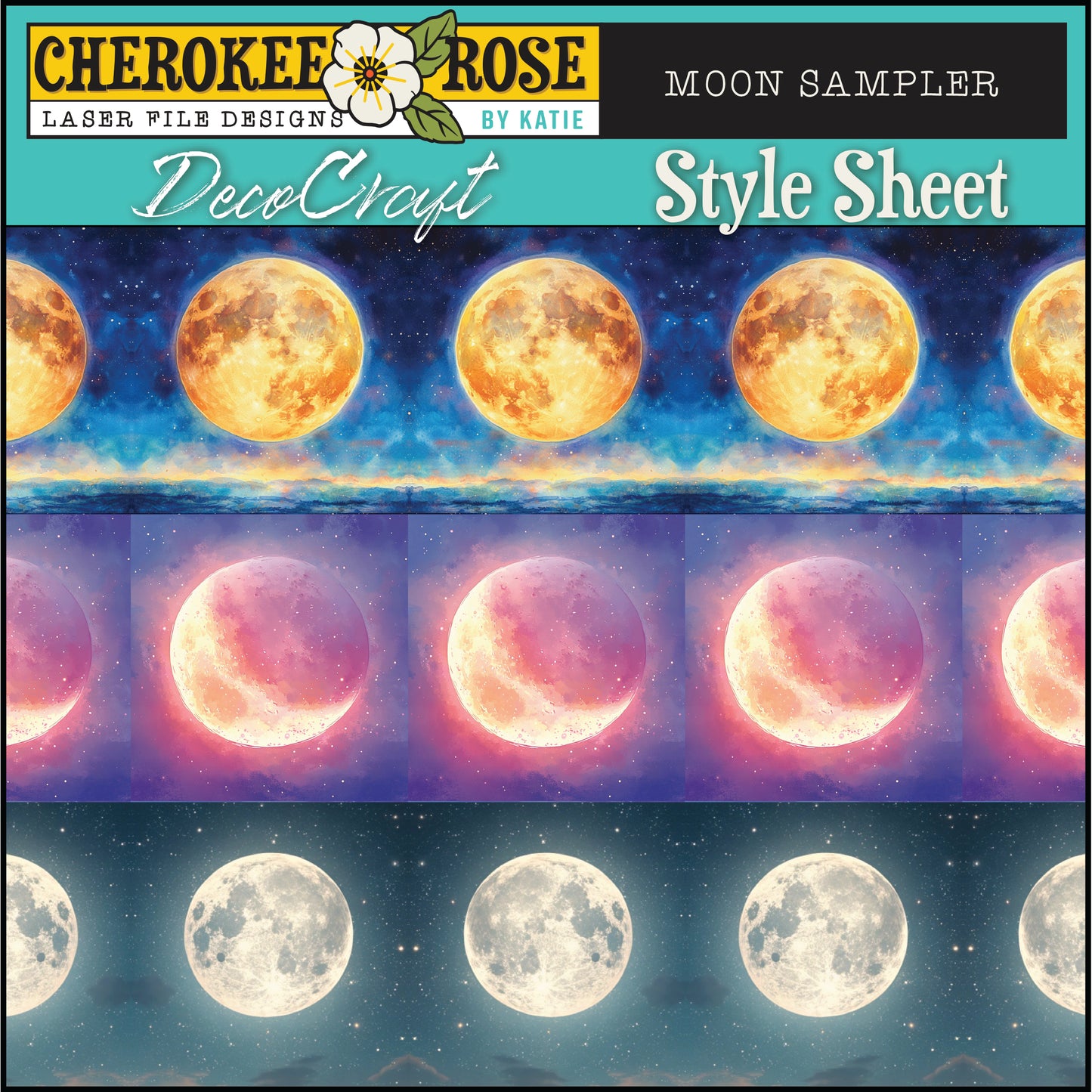 DecoCraft - Cherokee Rose - Style Sheet - Moon Sampler