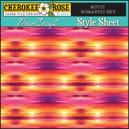DecoCraft - Cherokee Rose - Style Sheet - Multi Romantic Sky