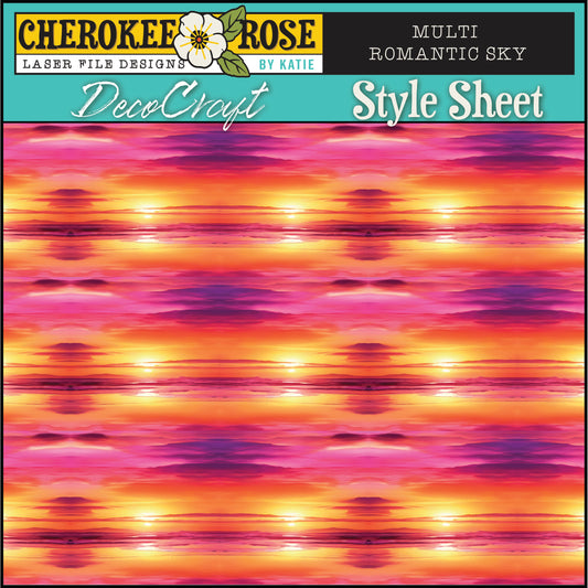 DecoCraft - Cherokee Rose - Style Sheet - Multi Romantic Sky