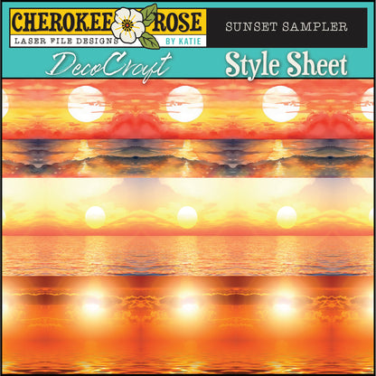 DecoCraft - Cherokee Rose - Style Sheet - Sunset Sampler