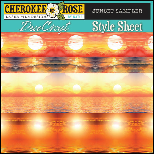 DecoCraft - Cherokee Rose - Style Sheet - Sunset Sampler