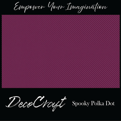 DecoCraft - Polka Dots - Spooky Purple Dots
