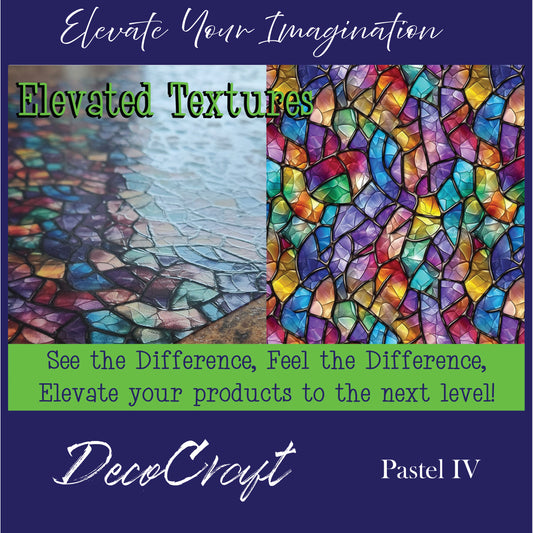 DecoCraft - Elevated Textures - Realistic Stained Glas - Multicolor - Pastel IV