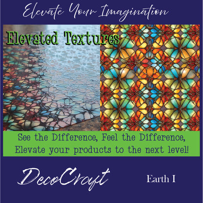 DecoCraft - Elevated Textures - Realistic Stained Glass - Multicolor - Earth Tone