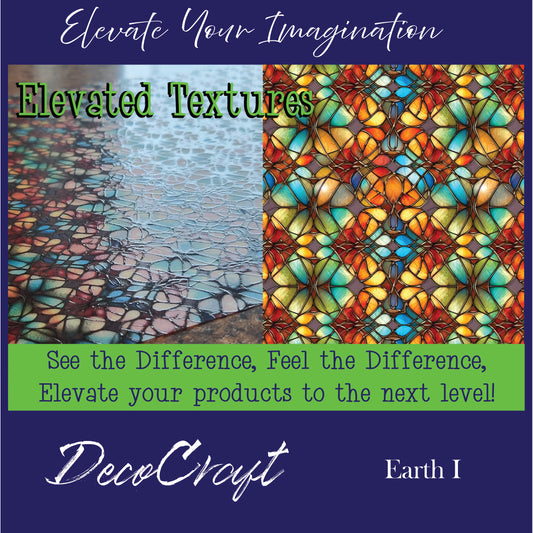 DecoCraft - Elevated Textures - Realistic Stained Glass - Multicolor - Earth Tone