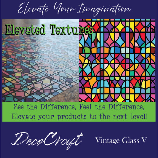 DecoCraft - Elevated Textures - Realistic Stained Glass - Vintage V