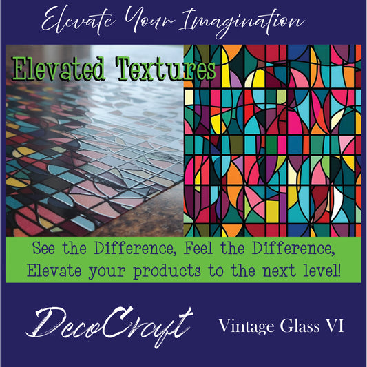 DecoCraft - Elevated Textures - Realistic Stained Glass  - Vintage VI