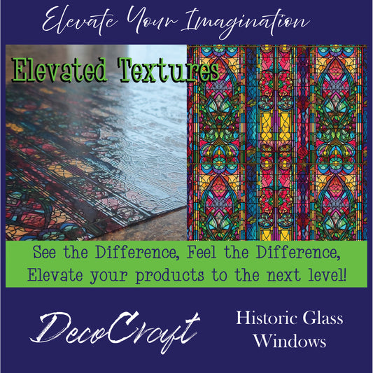 DecoCraft - Elevated Textures - Realistic Stained Glass - Windows - Historic Window