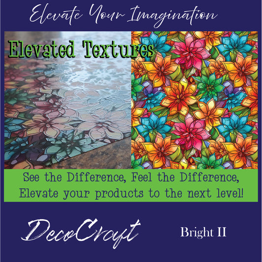 DecoCraft - Elevated Textures - Realistic Stained Glass - Multicolor - Bright II