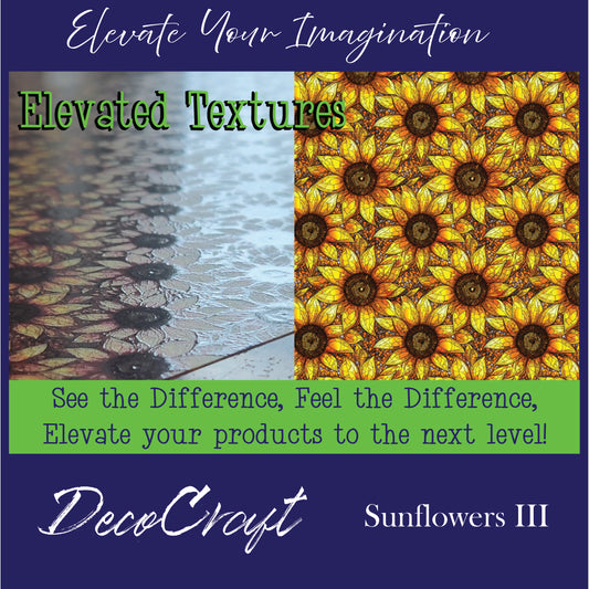 DecoCraft - Elevated Textures - Realistic Stained Glass - Flowers - Sunflower III