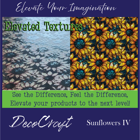 DecoCraft - Elevated Textures - Realistic Stained Glass  - Sunflower IV