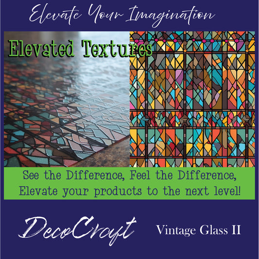 DecoCraft - Elevated Textures - Realistic Stained Glass  - Vintage II