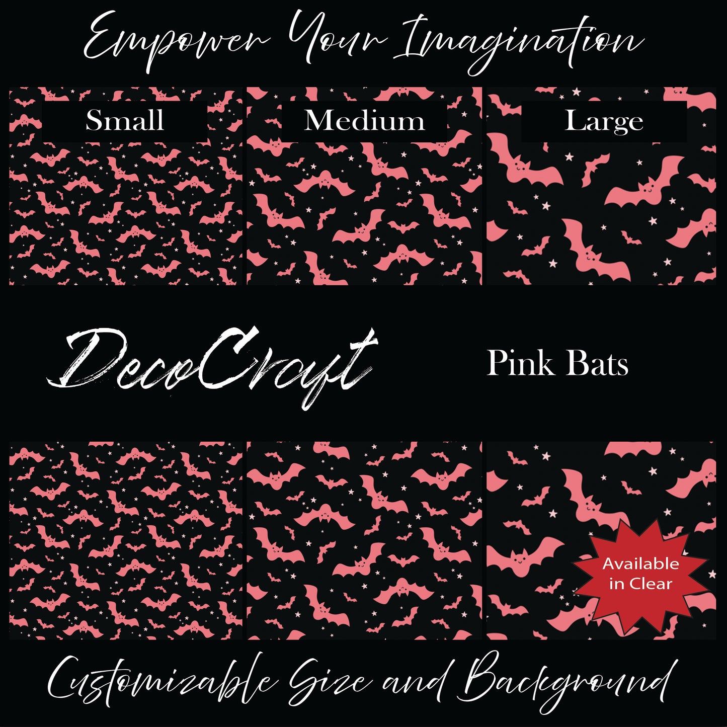 DecoCraft - Halloween - Pink Bats