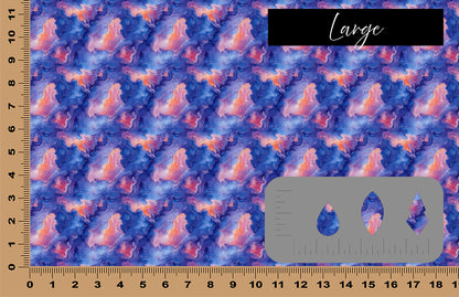 DecoCraft - Marble - Abstract Blue, Orange, & Pink