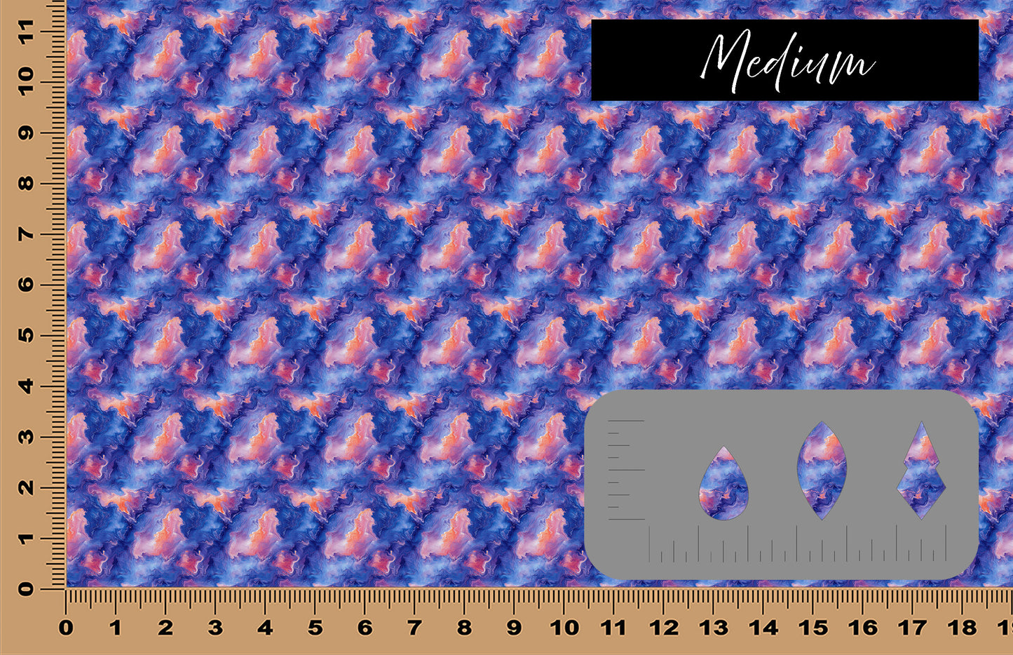 DecoCraft - Marble - Abstract Blue, Orange, & Pink