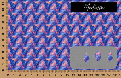 DecoCraft - Marble - Abstract Blue, Orange, & Pink