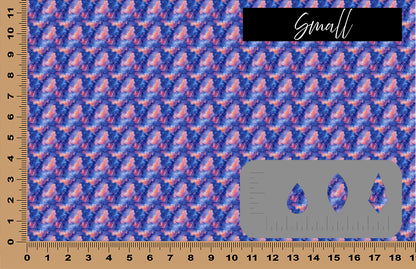 DecoCraft - Marble - Abstract Blue, Orange, & Pink