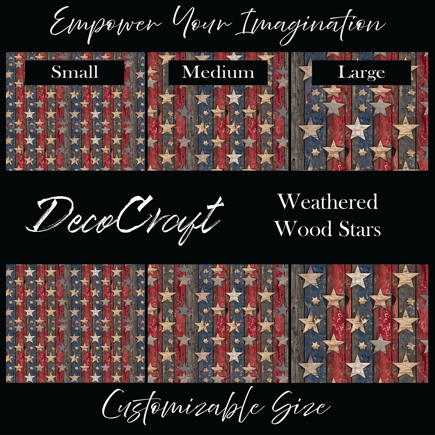 DecoCraft - Americana - Weathered Wood Stars