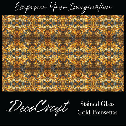 DecoCraft - Stained Glass - Golden Poinsettas