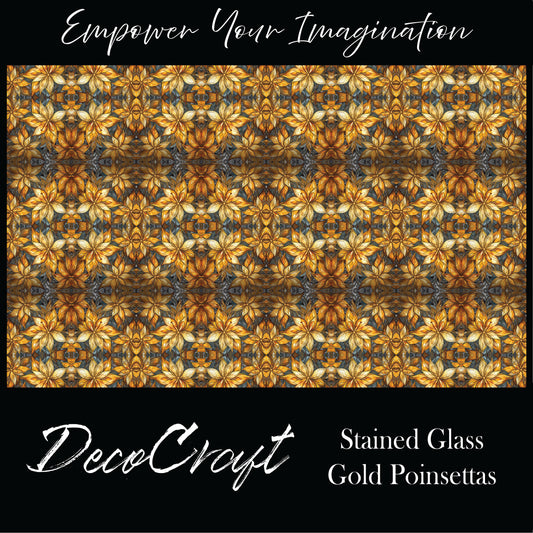DecoCraft - Stained Glass - Golden Poinsettas