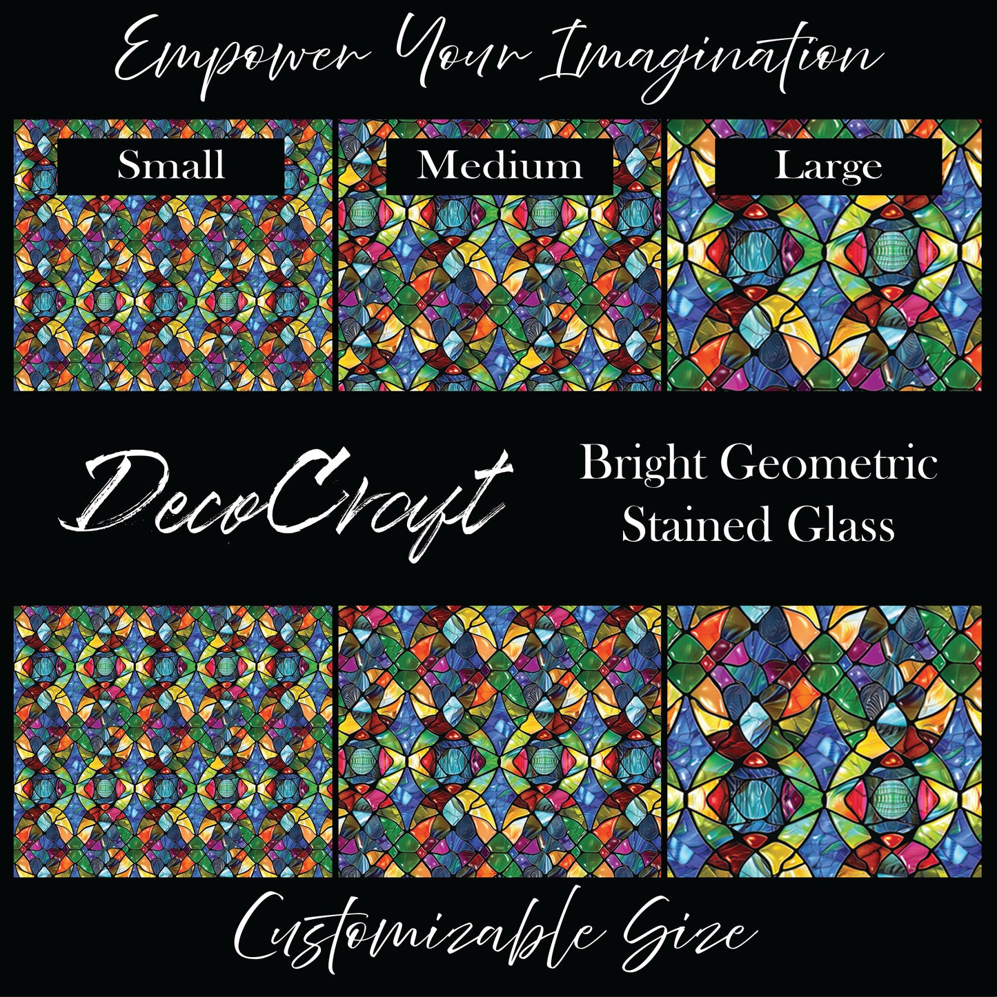 DecoCraft - Stained Glass - Bright Geometric
