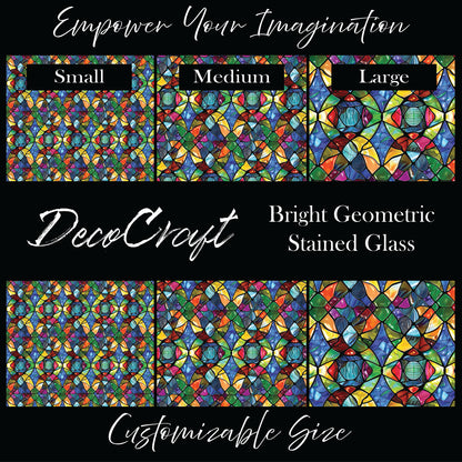 DecoCraft - Stained Glass - Bright Geometric