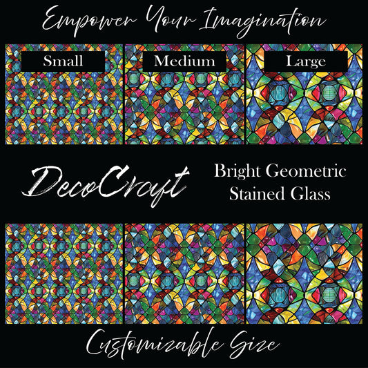 DecoCraft - Stained Glass - Bright Geometric
