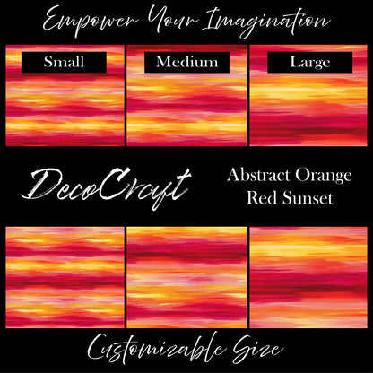 DecoCraft - Skies & Landscapes - Abstract Orange Red Sunset