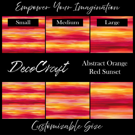 DecoCraft - Skies & Landscapes - Abstract Orange Red Sunset