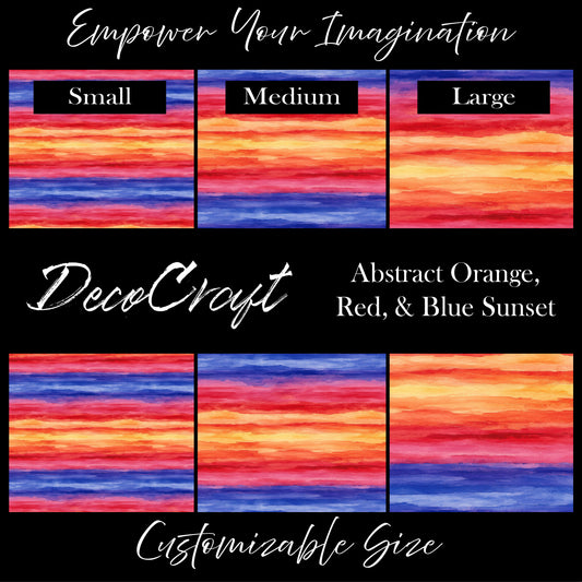DecoCraft - Skies & Landscapes - Abstract Orange, Red, & Blue Sunset
