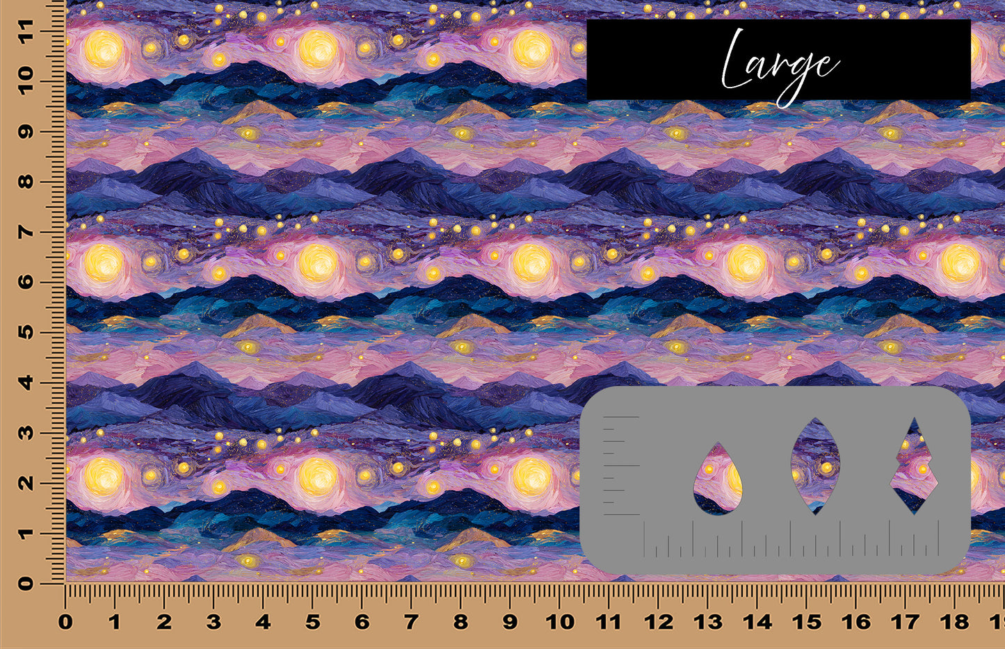 DecoCraft - Skies & Landscapes - Abstract Mountain Moonlight