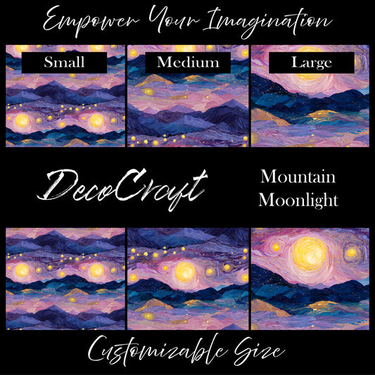 DecoCraft - Skies & Landscapes - Abstract Mountain Moonlight