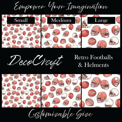 DecoCraft - Sports - Retro Footballs & Helments