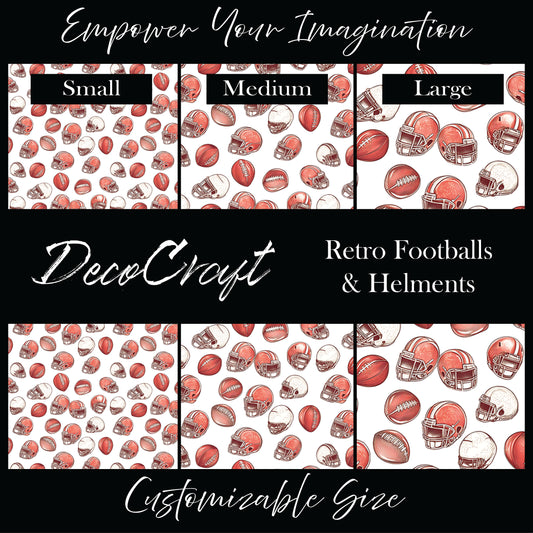 DecoCraft - Sports - Retro Footballs & Helments
