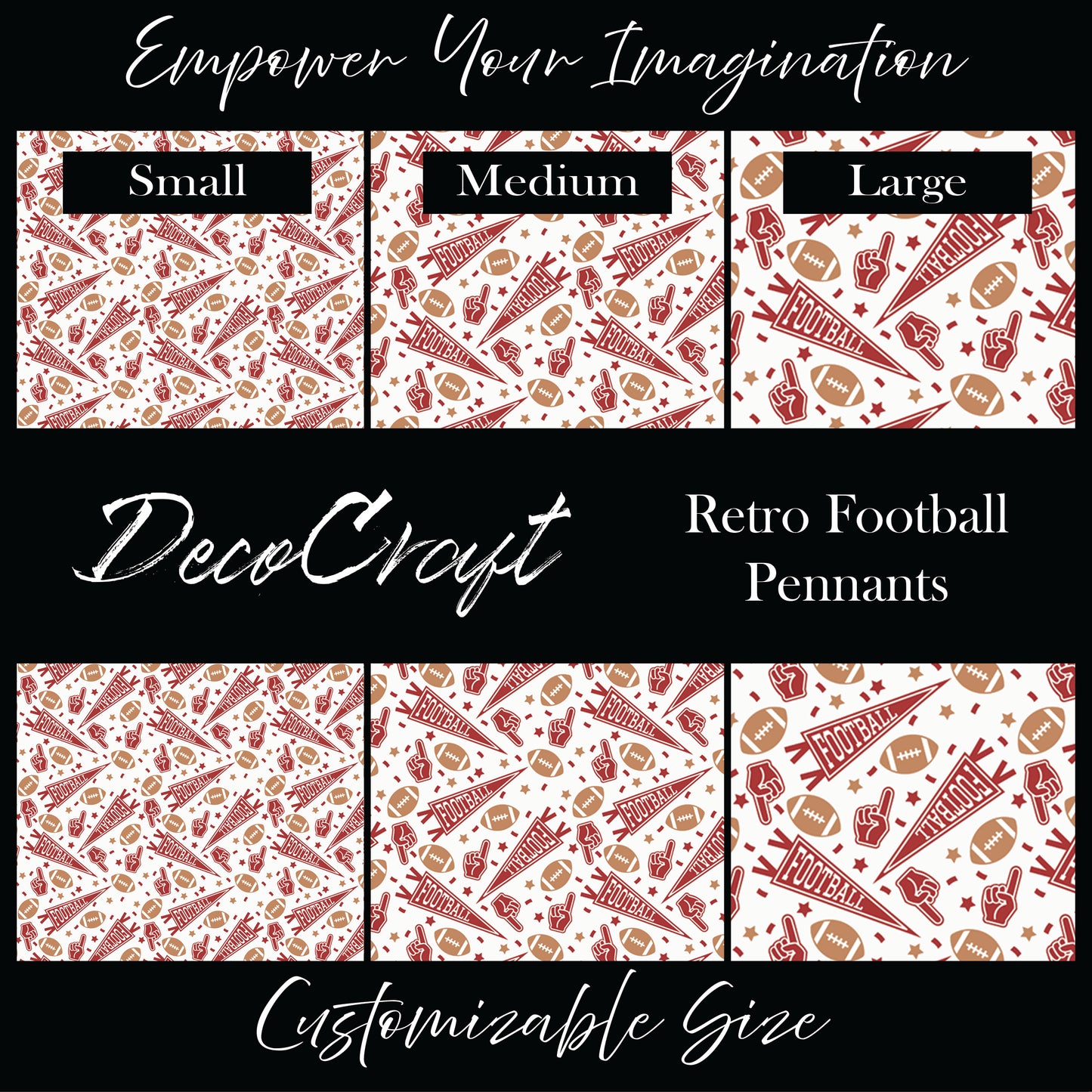 DecoCraft - Sports - Retro Football Pennants