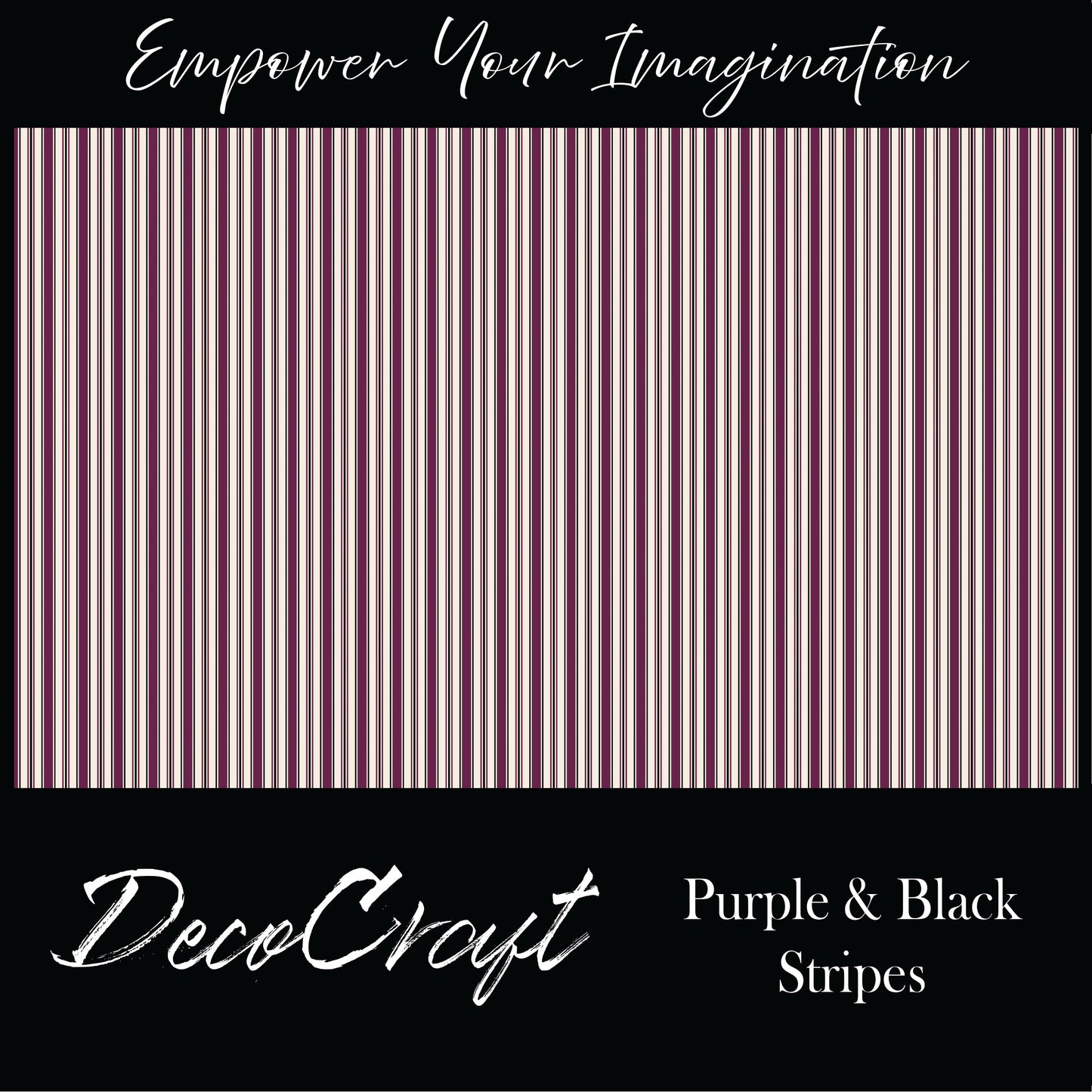 DecoCraft - Stripes - Purple & Black Stripes