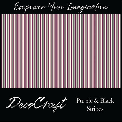 DecoCraft - Stripes - Purple & Black Stripes