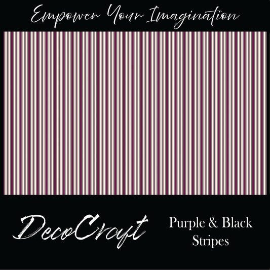 DecoCraft - Stripes - Purple & Black Stripes